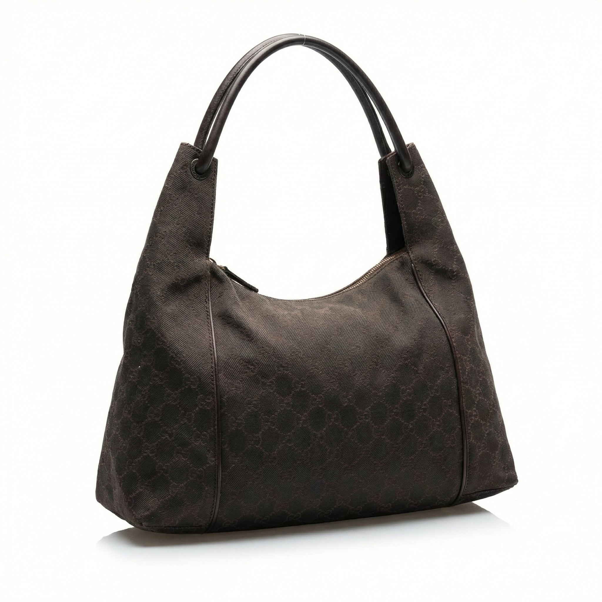 Gucci - Brown Monogram Canvas Shoulder Bag
