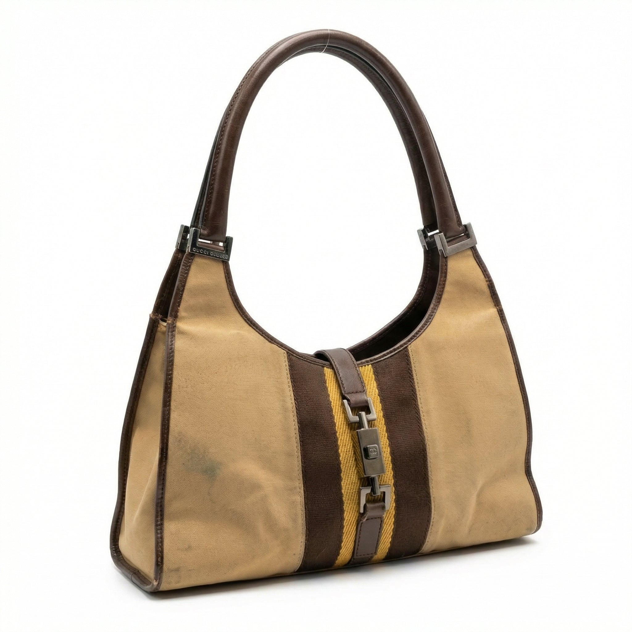 Gucci - Vintage Canvas and Leather Shoulder Bag