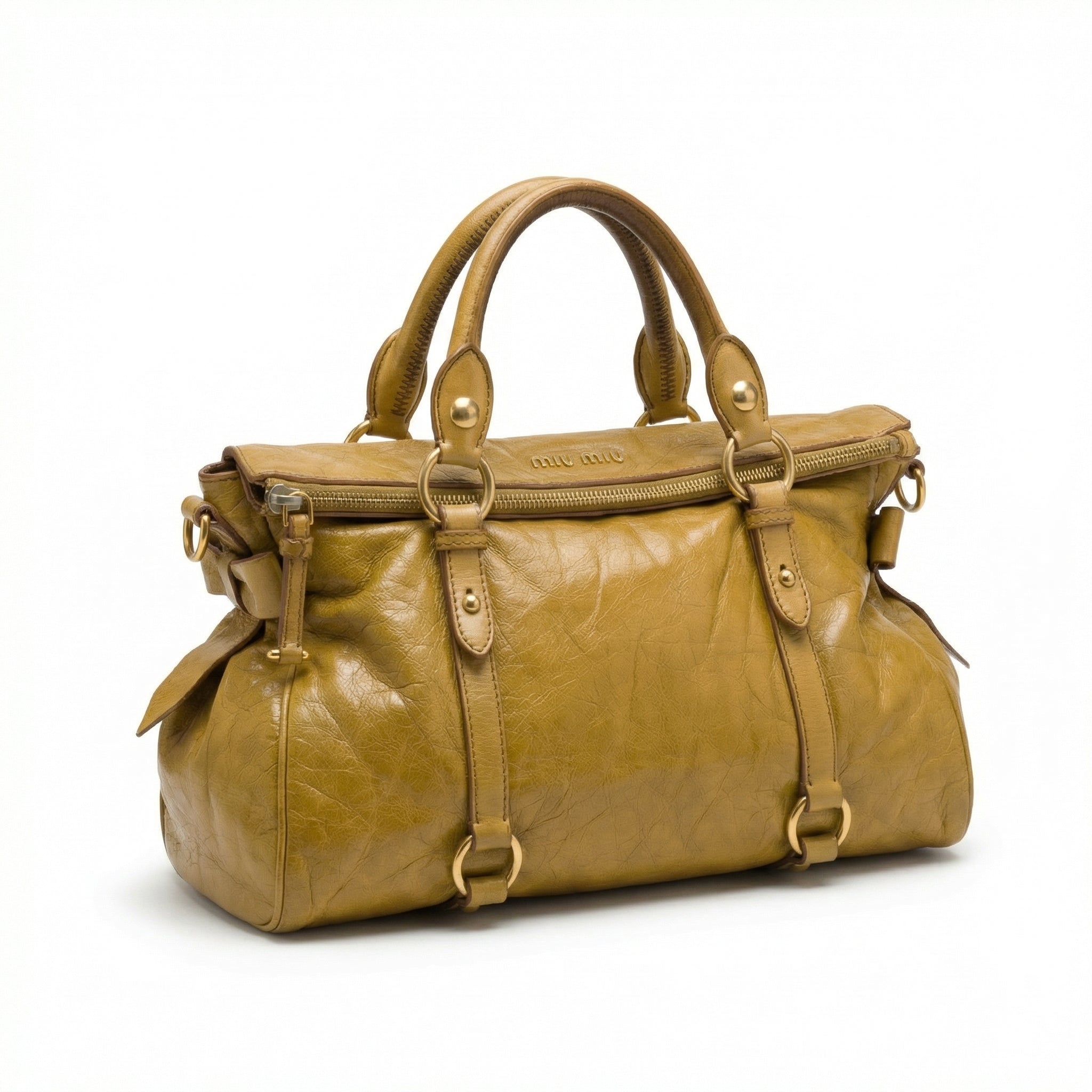 Miu Miu - Vitello Tan Leather Handbag