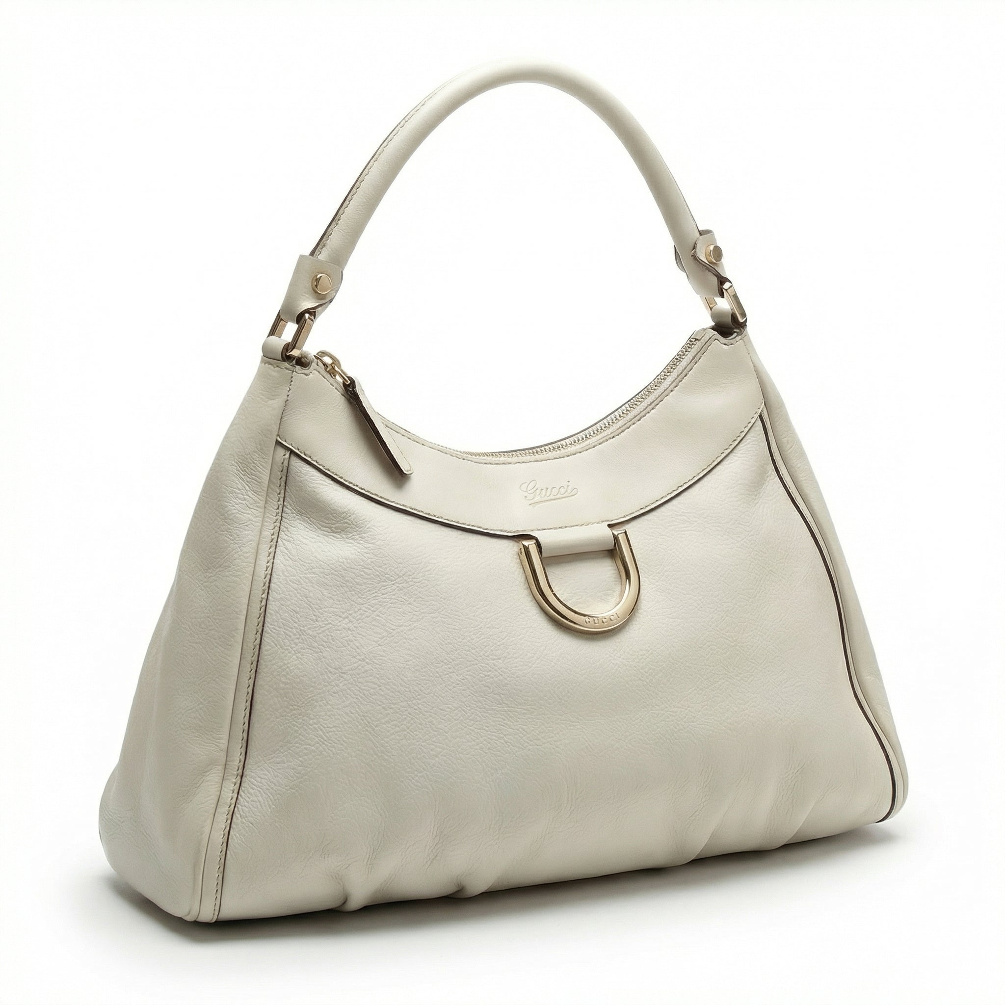 Gucci - White Leather Shoulder Bag
