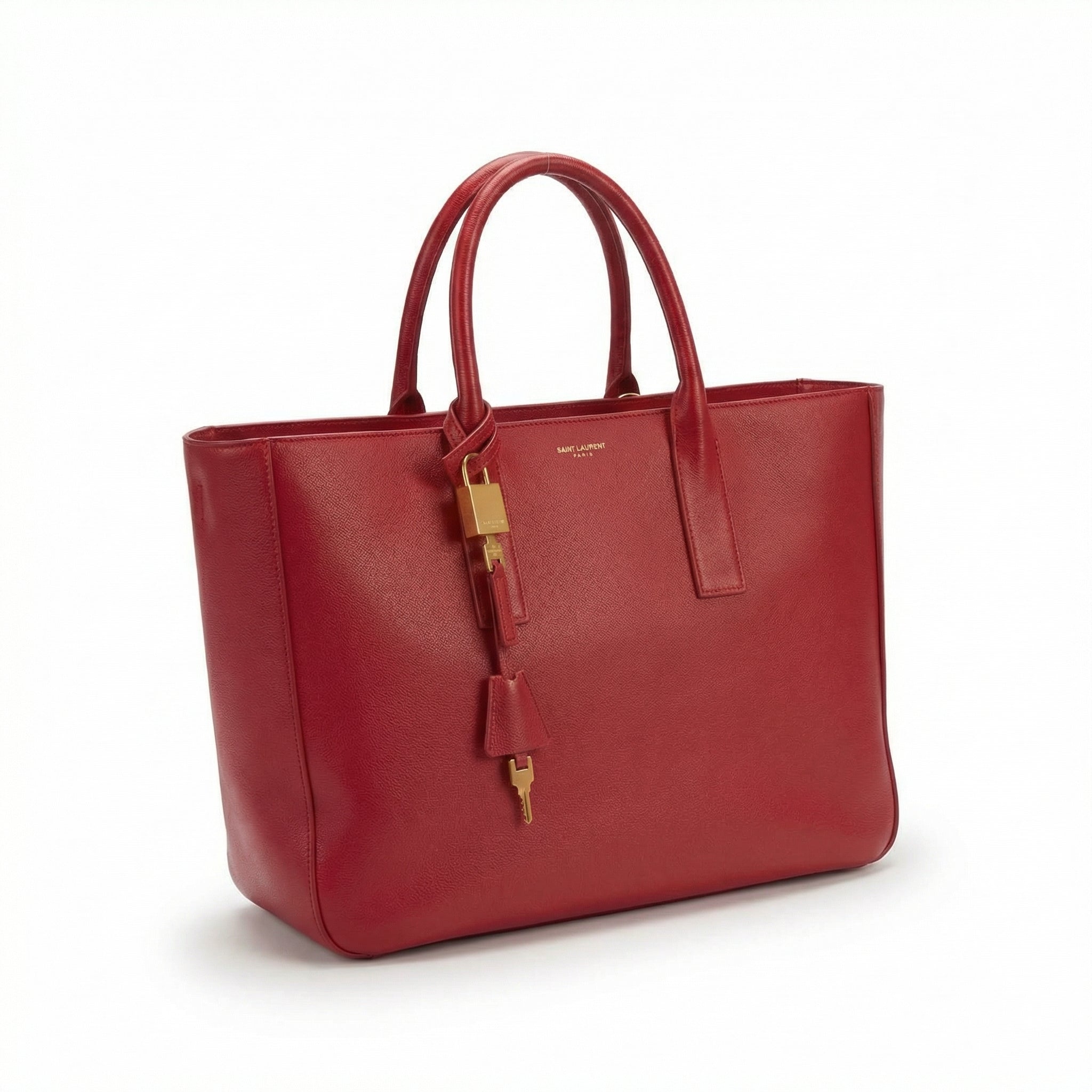 Saint Laurent - Red Leather Paris Bag