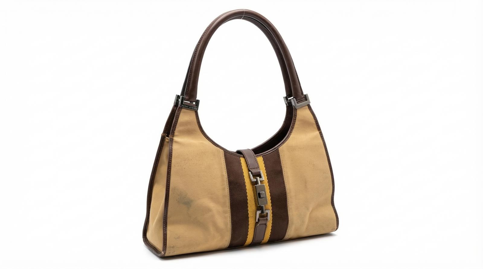 Gucci - Vintage Canvas and Leather Shoulder Bag