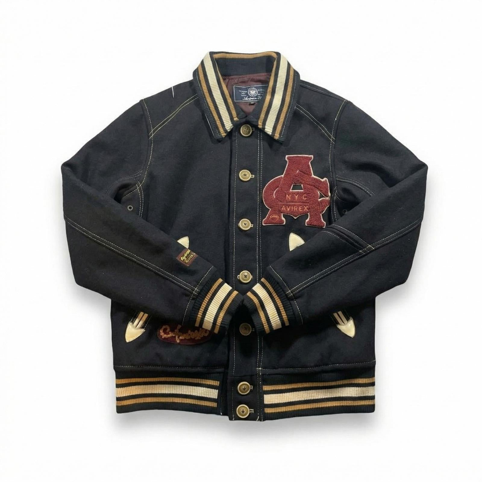 Avirex - Black Varsity Style Jacket