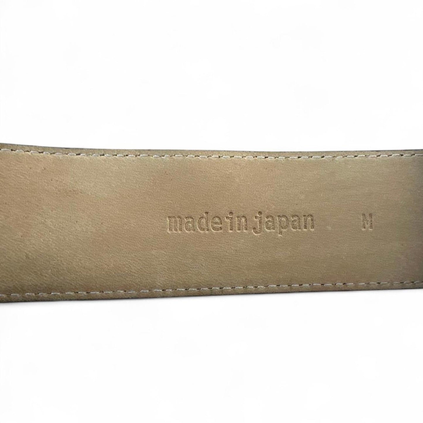 BAPE - Plaid Leather Belt Logo Buckle