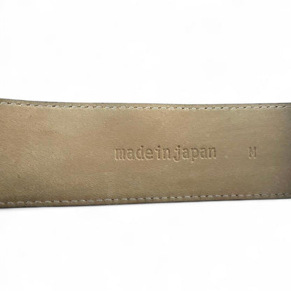 BAPE - Plaid Leather Belt Logo Buckle