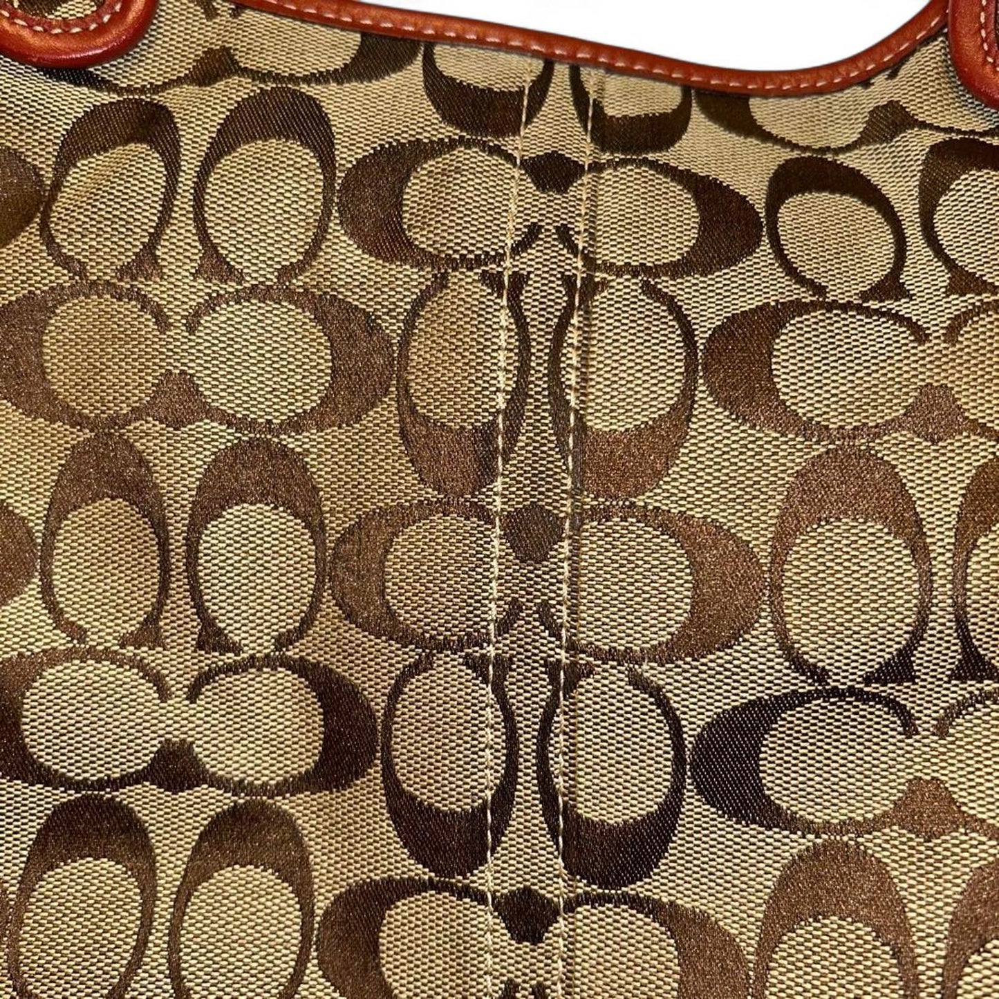 Coach - Signature Canvas Shoulder Bag with Leather