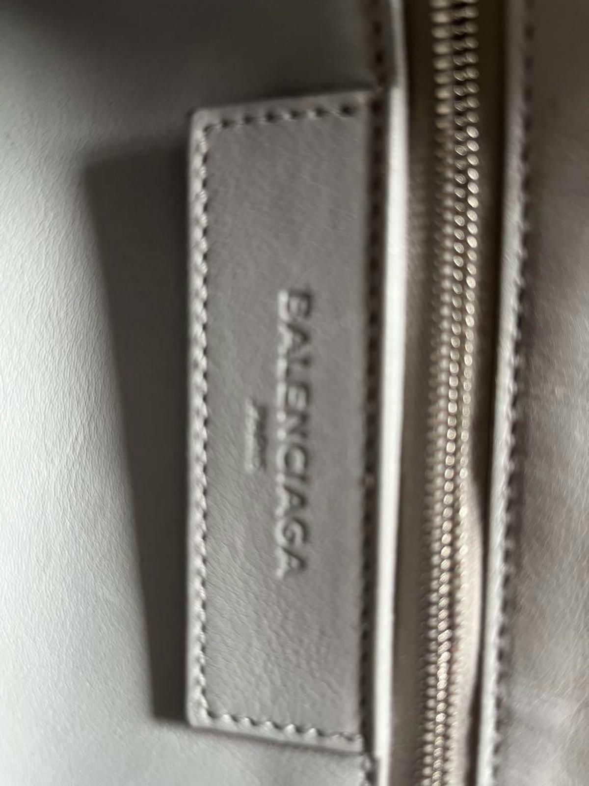 Balenciaga - Grey Shearling Fur Duffel Handbag
