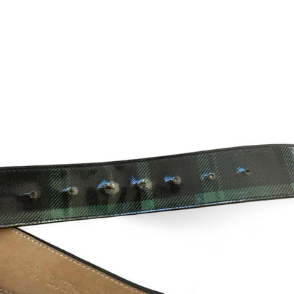 BAPE - Plaid Leather Belt Logo Buckle