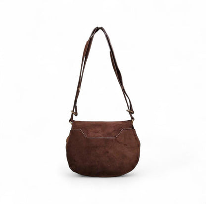 Vivienne Westwood - Brown Suede Shoulder Bag with Orb Logo