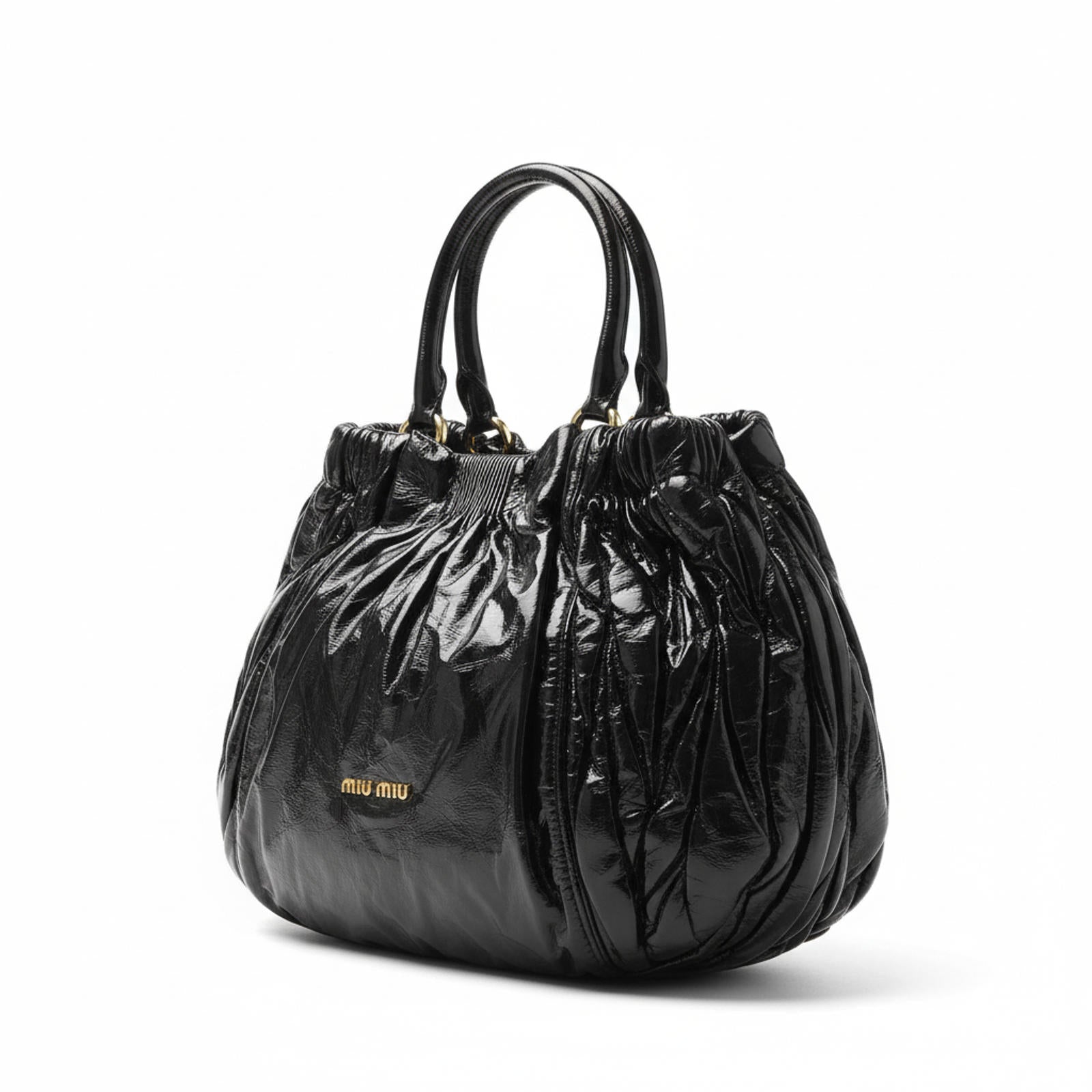 Miu Miu - Black Patent Leather Shoulder Bag