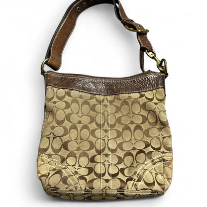 Coach - Signature Canvas Shoulder Bag in Brown
