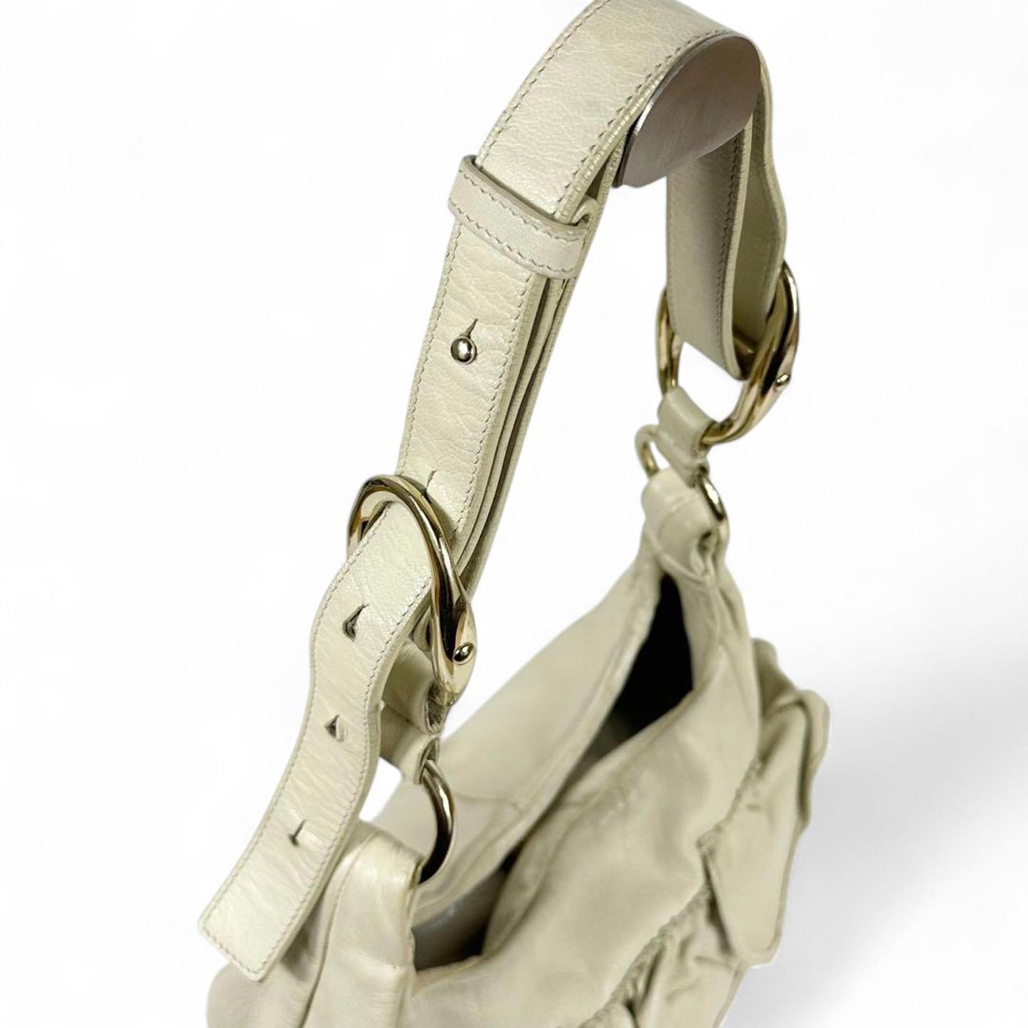 Yves Saint Laurent - Women's Ruffled Leather Handbag