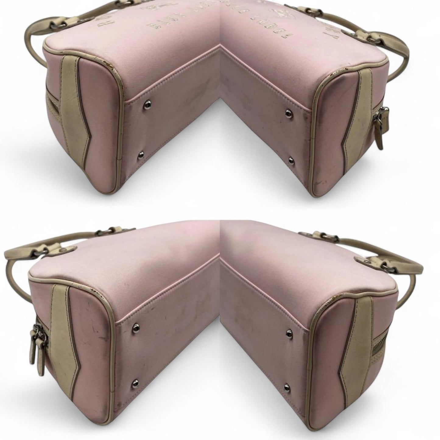 Burberry - Blue Label Pink and Beige Leather Handbag