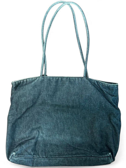 Dior - Denim Tote Bag with Charm Detail