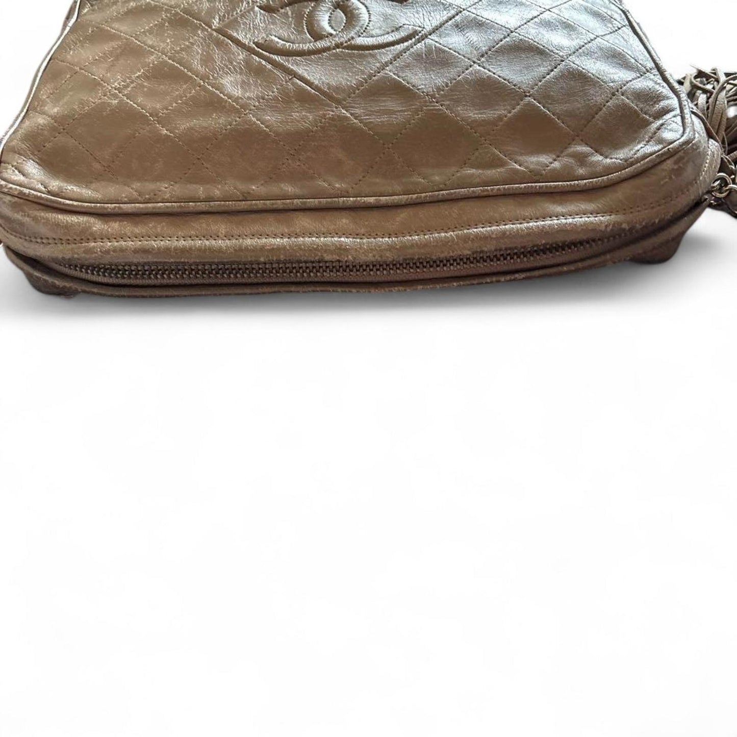 Chanel - Quilted Leather Crossbody Bag with Tassel