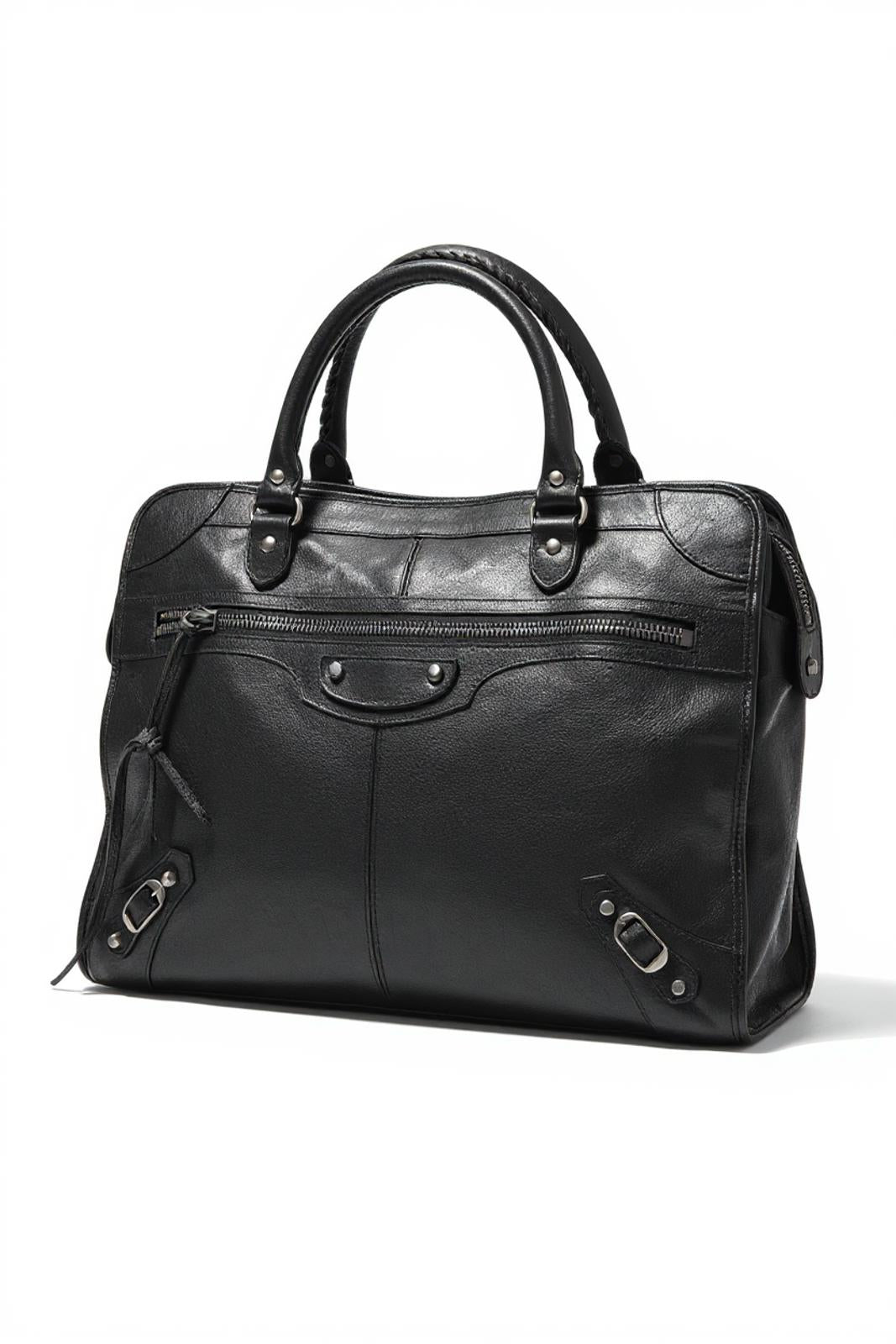 Balenciaga - Black Leather Handbag