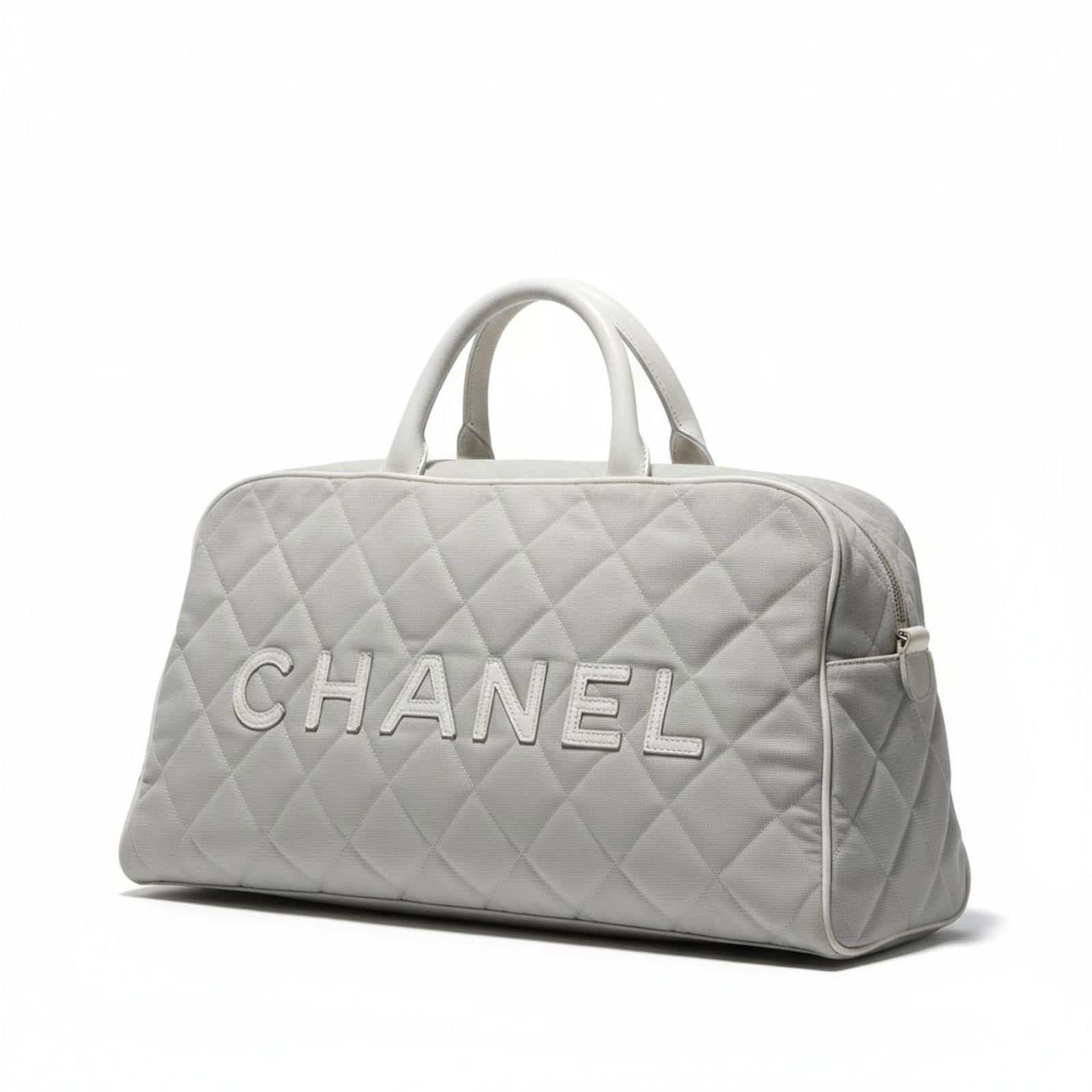 Chanel - Quilted Grey Large Handbag