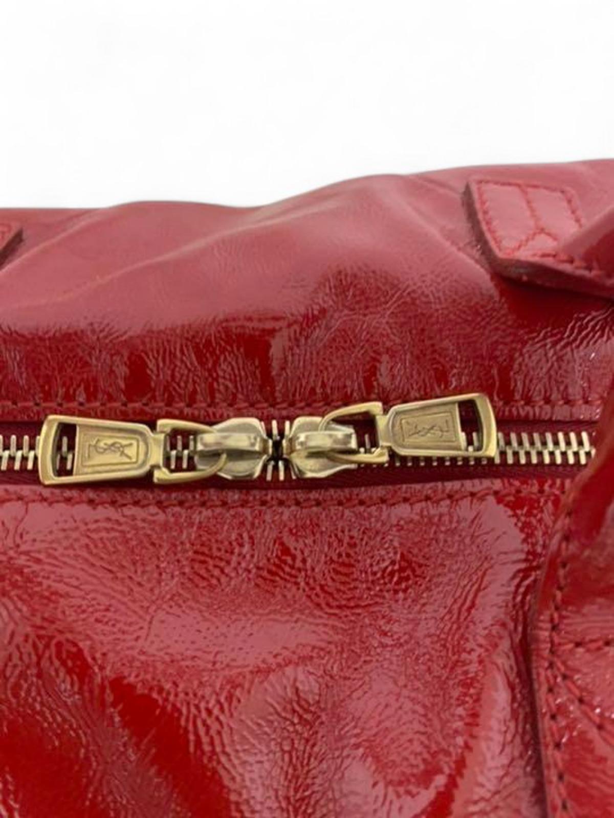Yves Saint Laurent - Red Patent Leather Large Handbag
