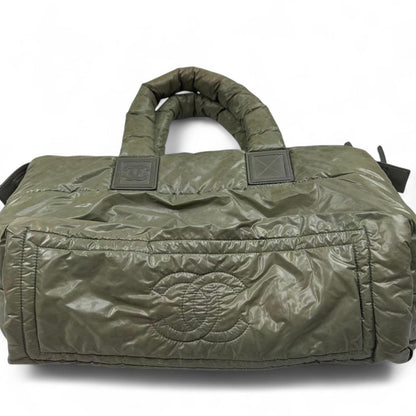 Chanel - Olive Green Puffer Tote Handbag
