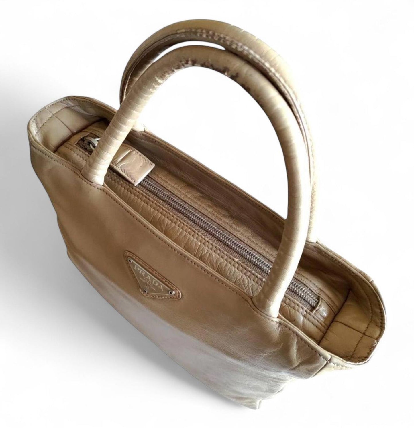 Prada - Beige Leather Tote Bag