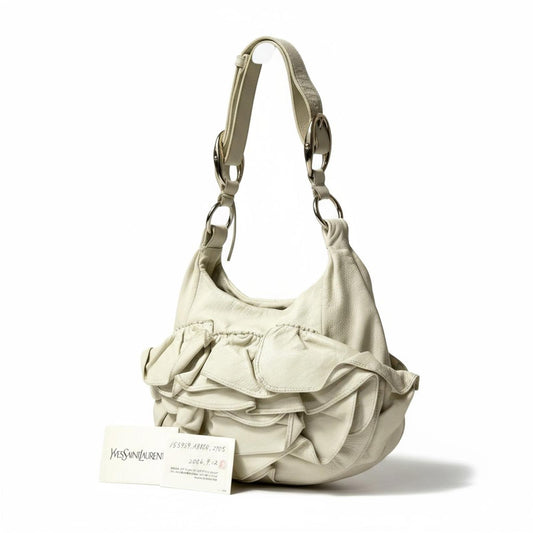 Yves Saint Laurent - Women's Ruffled Leather Handbag