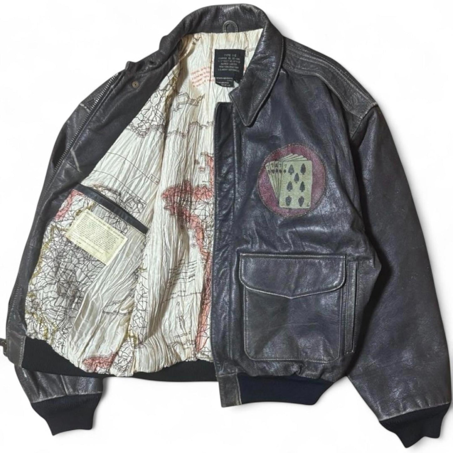 Avirex - Men's Vintage Leather Bomber Jacket