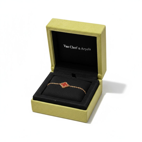 Van Cleef & Arpels - Alhambra Red Clover Motif Bracelet