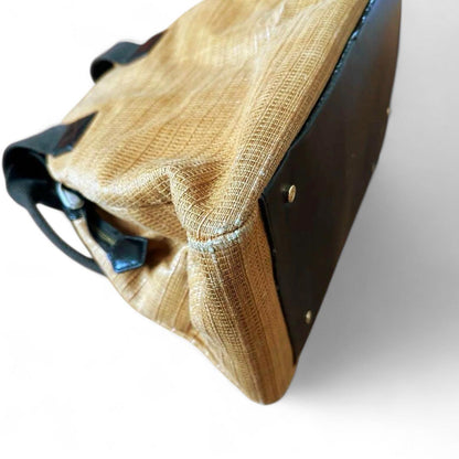 Vivienne Westwood - Embroidered Brown Shoulder Bag with Blue