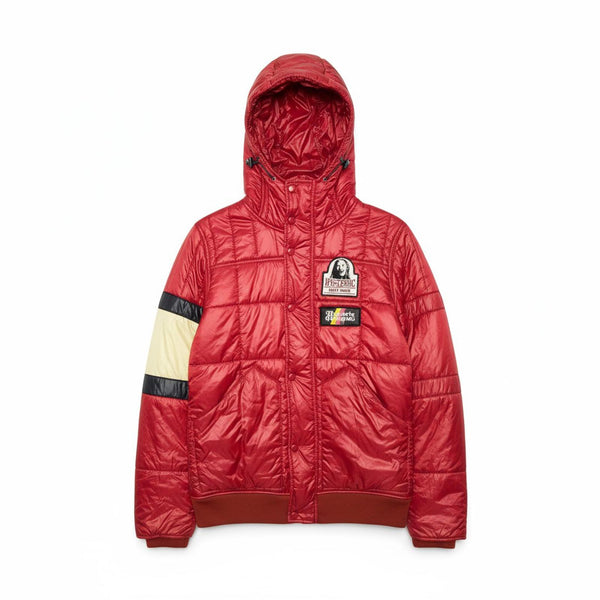 Hysteric Glamour - Red Quilted Hooded Puffer Jacket