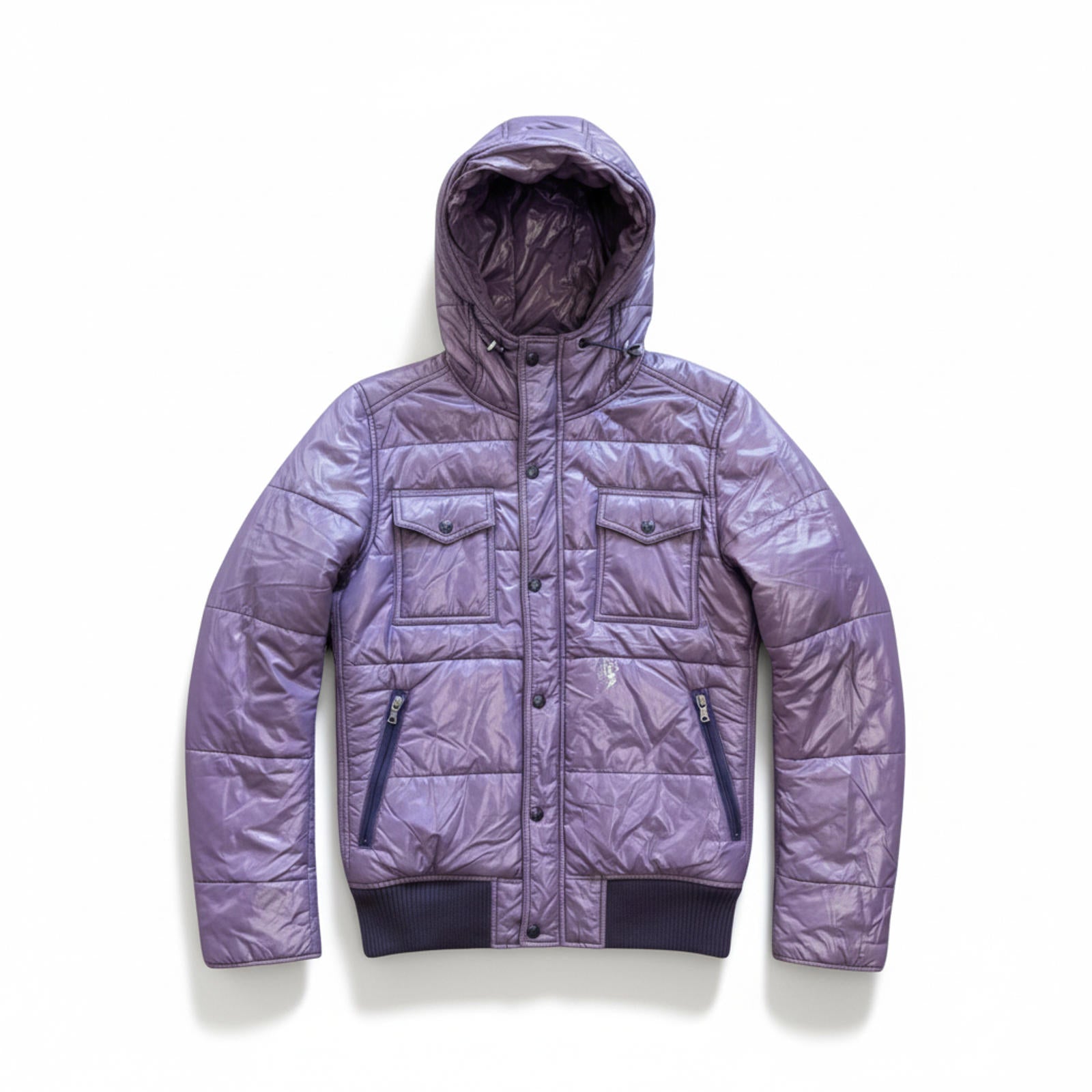 Hysteric Glamour  - Purple Quilted Hooded Jacket