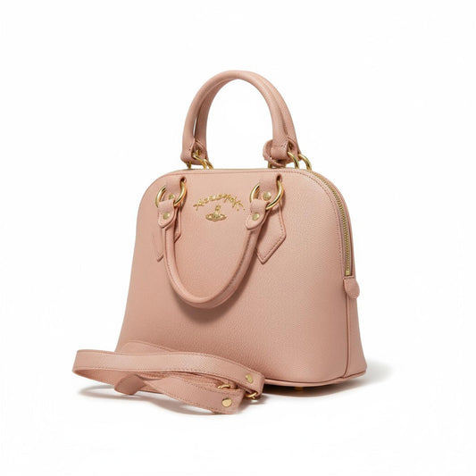 Vivienne Westwood - Pink Leather Satchel Bag Gold Hardware