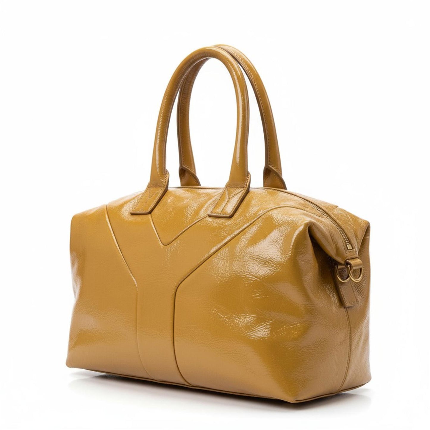 Saint Laurent - Mustard Yellow Patent Leather Handbag