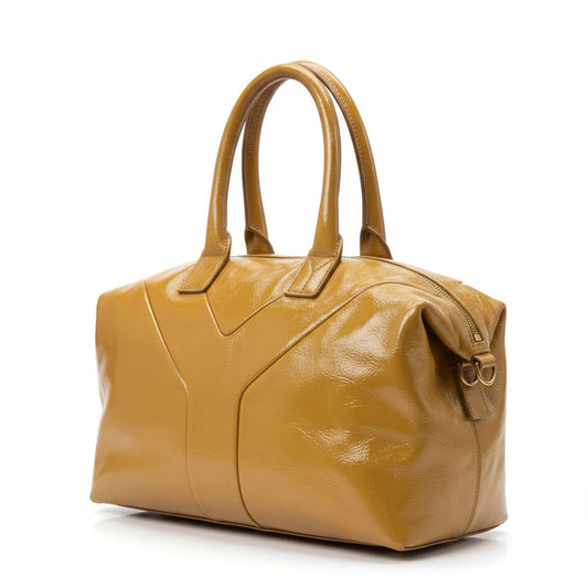 Saint Laurent - Mustard Yellow Patent Leather Handbag