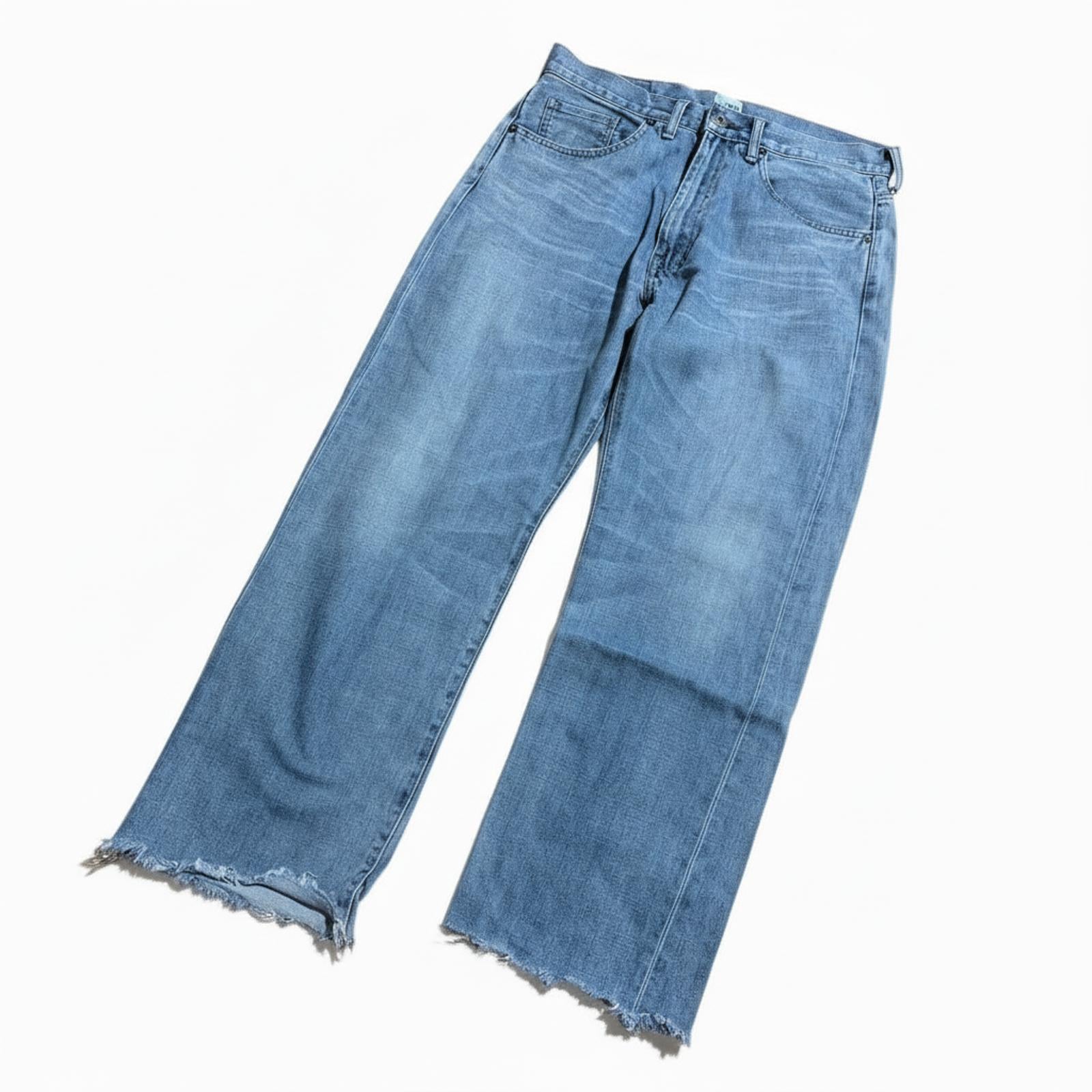 A Bathing Ape (BAPE) - Wide Leg Light Blue Denim Jeans