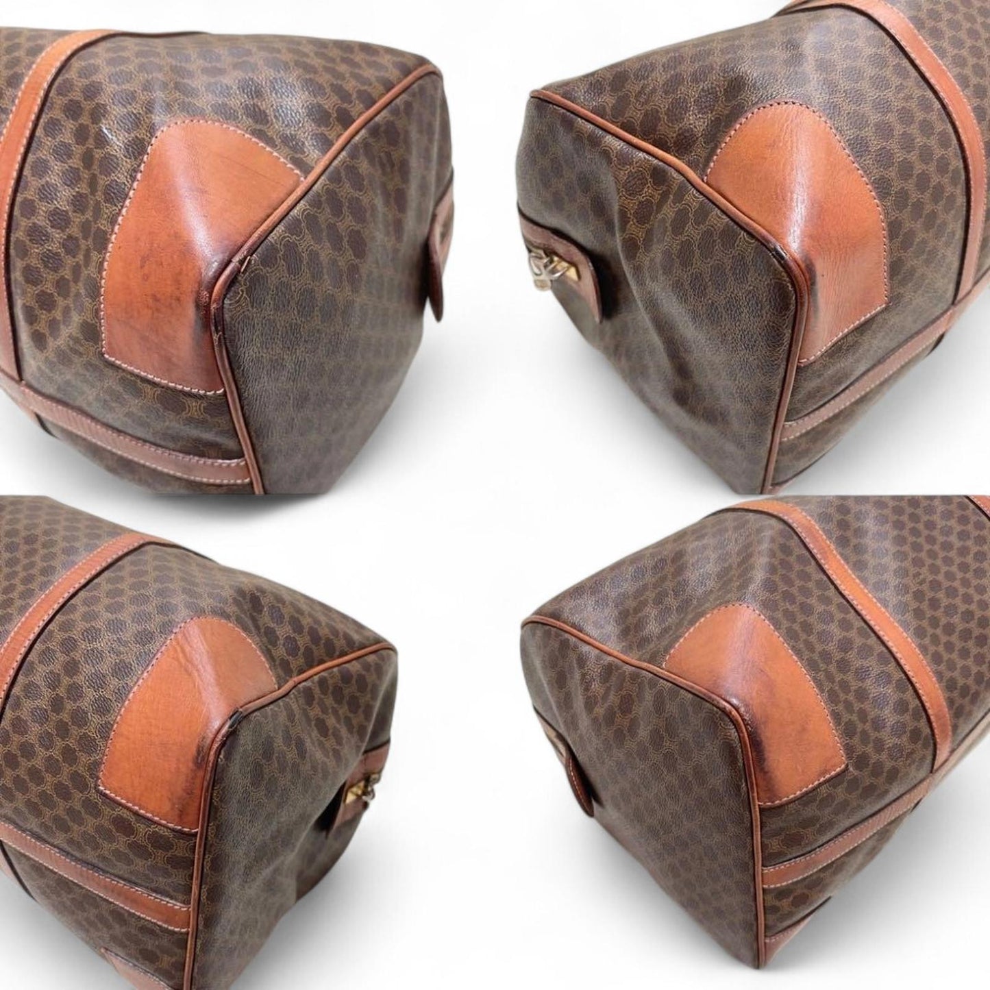 Celine - Vintage Brown Monogram Travel Boston Bag