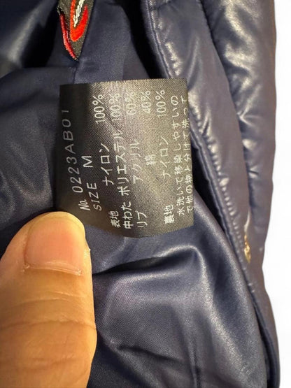 Hysteric Glamour - Men's Navy Blue Puffer Jacket with Hood