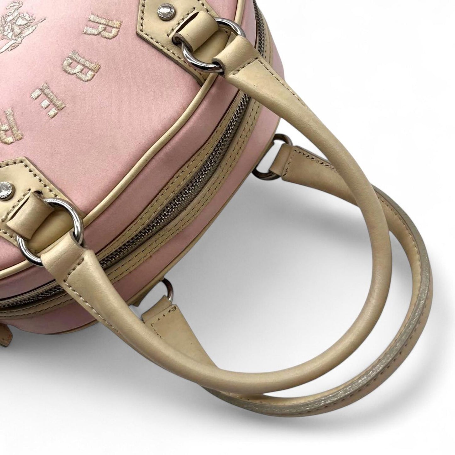 Burberry - Blue Label Pink and Beige Leather Handbag