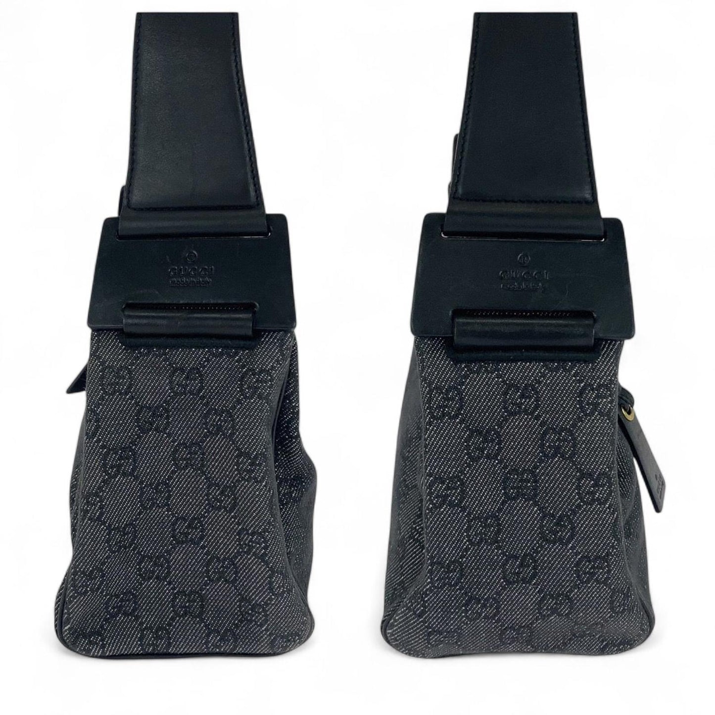 Gucci - Black Monogram Canvas Shoulder Bag