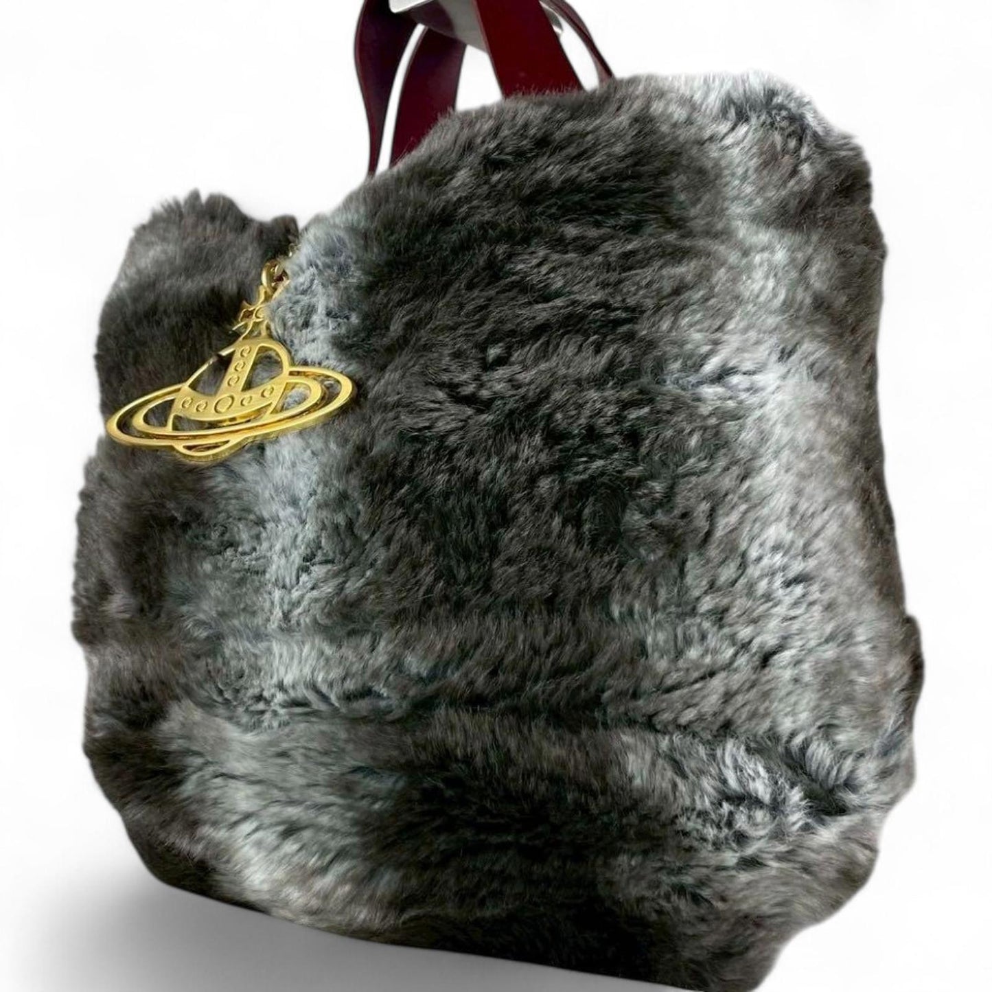 Vivienne Westwood - Faux Fur Tote Bag with Gold Charm
