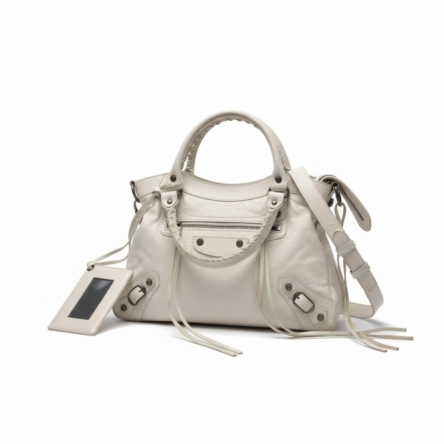 Balenciaga - White City Leather Shoulder Bag