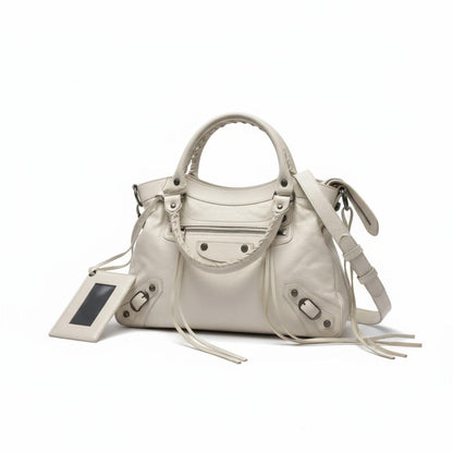 Balenciaga - White City Leather Shoulder Bag