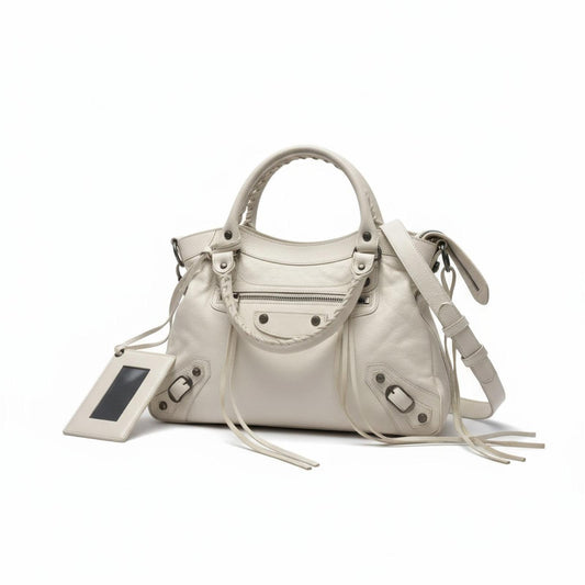 Balenciaga - White City Leather Shoulder Bag