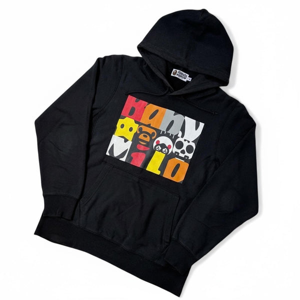 Baby Milo - Black Graphic Hoodie Colourful Logo Print