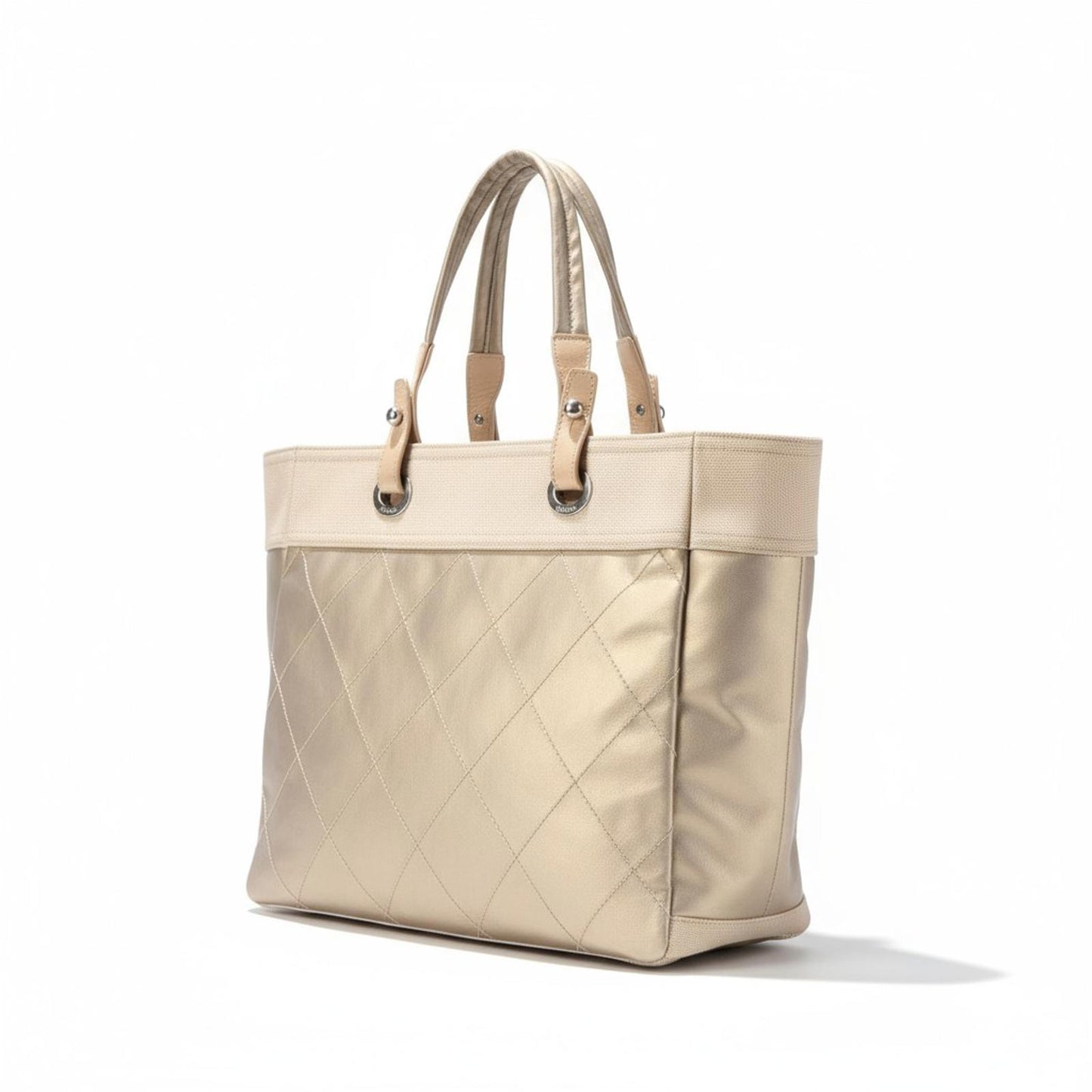 Chanel - Beige Quilted Leather Tote Bag
