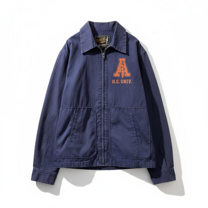 Hysteric Glamour - Navy Blue Menswear Zip-Up Outerwear