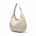 Bottega Veneta - White Woven Leather Shoulder Bag
