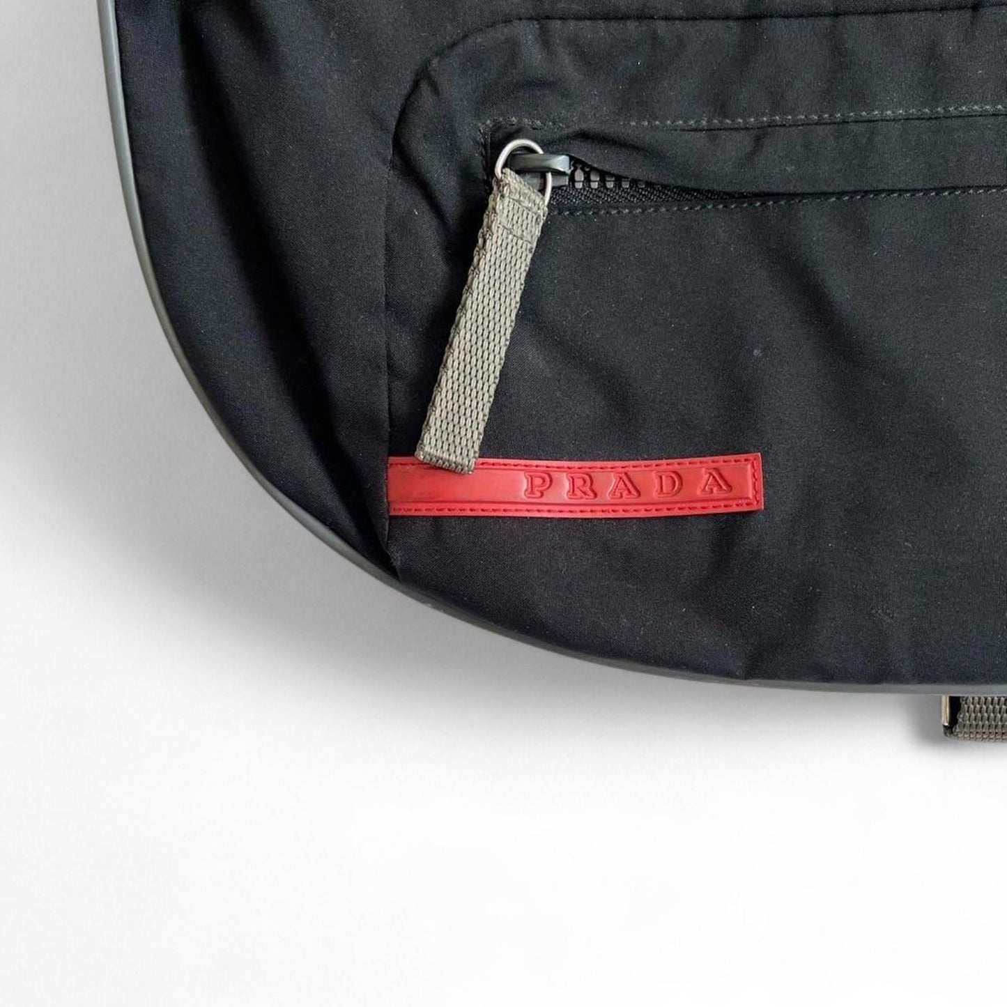 Prada Sport - Black Nylon Shoulder Bag Linea Rossa