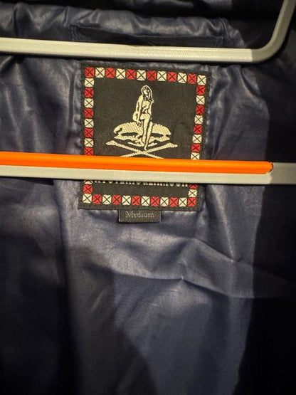 Hysteric Glamour - Men's Navy Blue Puffer Jacket with Hood