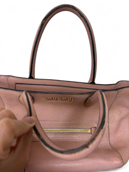 Miu Miu - Leather Tote Handbag Pink