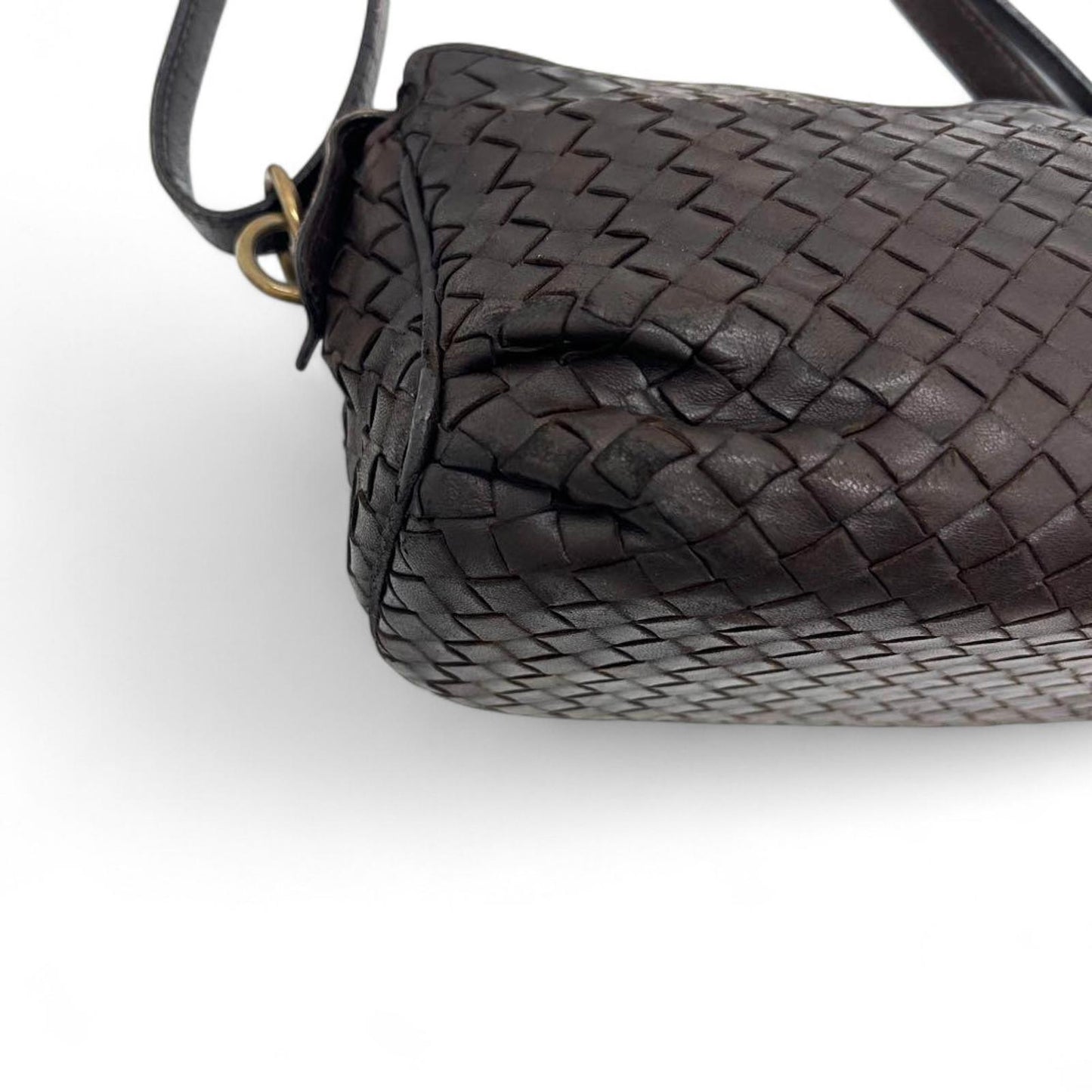 Bottega Veneta - Black Woven Leather Shoulder Bag